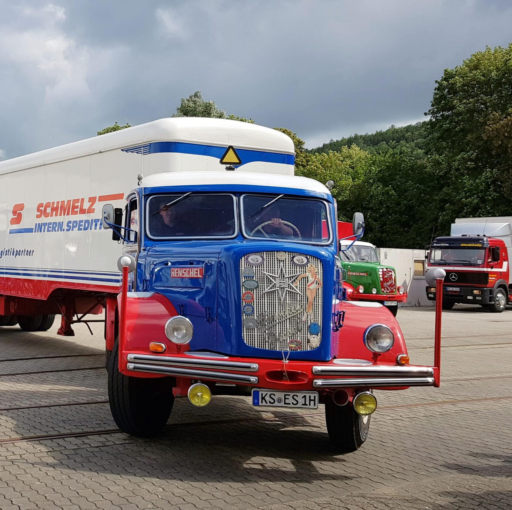 Henschel Oldtimer LKW’s wieder im Mönchshof Kulmbach